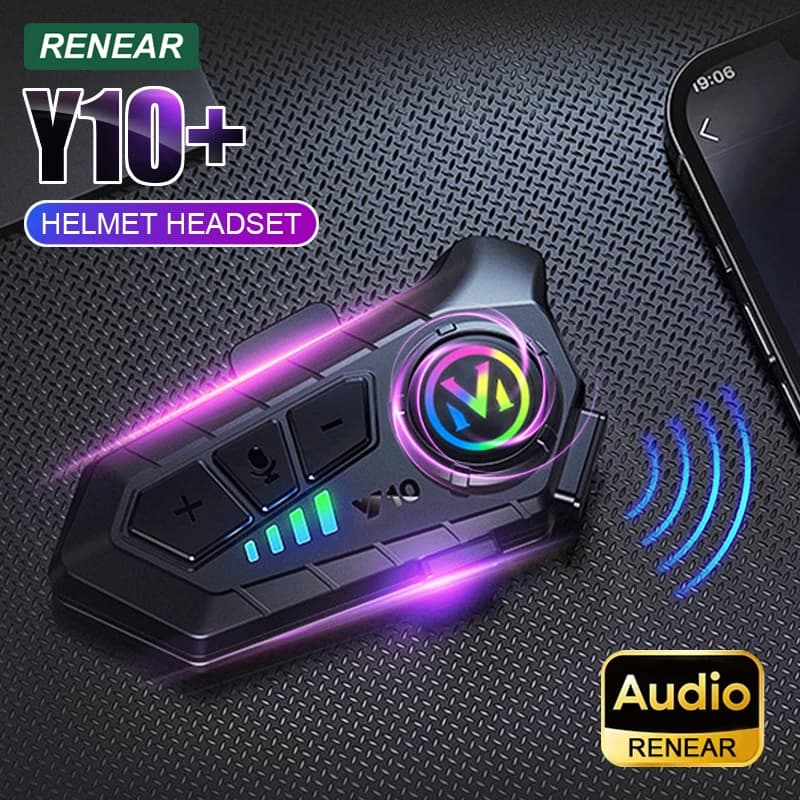 Y10 Motorcycle Helmet Wireless Bluetooth 5.3 Headphone Voice Control Headset Headset Call in speaker MP3 player speaker kit