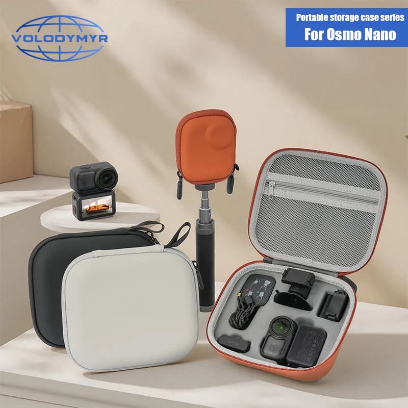 VOLODYMYR Transport bag Travel bag for DJI OSMO Nano Camera accessories Storage bag Action Camera protective bag PU bag
