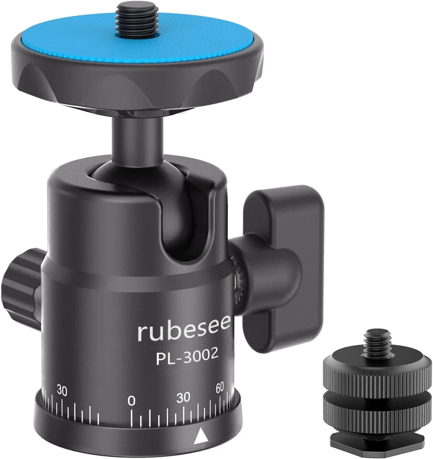 Adattatore per Treppiede con Testa a Sfera Panoramica, Supporto Metallico Rotante a 360° per Fotocamere DSLR, Carico Massimo 5,5 lbs