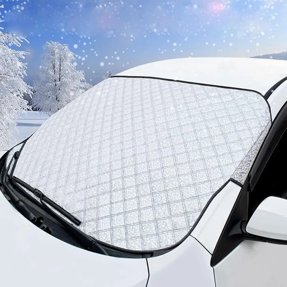 Copertura Antineve per Parabrezza Auto, Protezione da Ghiaccio e Neve a 4 Strati, Accessori Invernali per Auto, Protezione UV