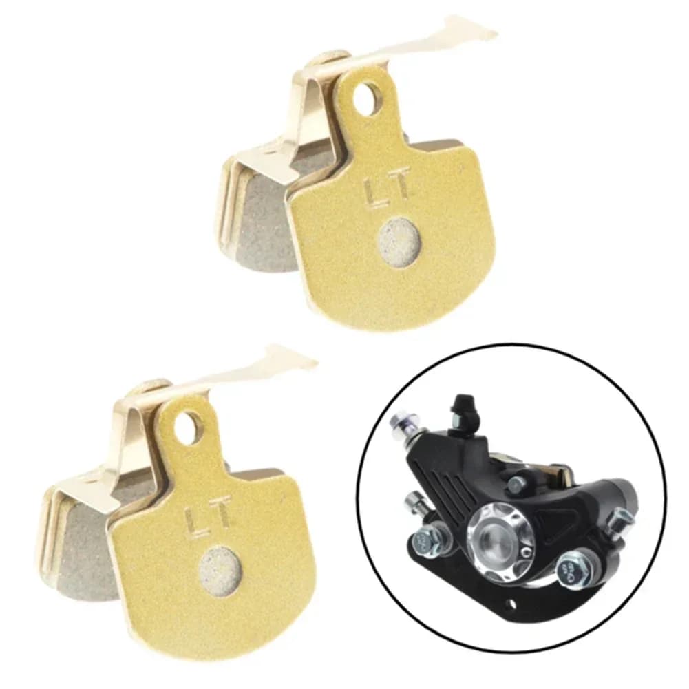 2 paia di pastiglie freno a disco Ebike per la guida di pinze per biciclette elettriche pastiglie freno semi-metalliche completamente in metallo accessori per bici elettriche