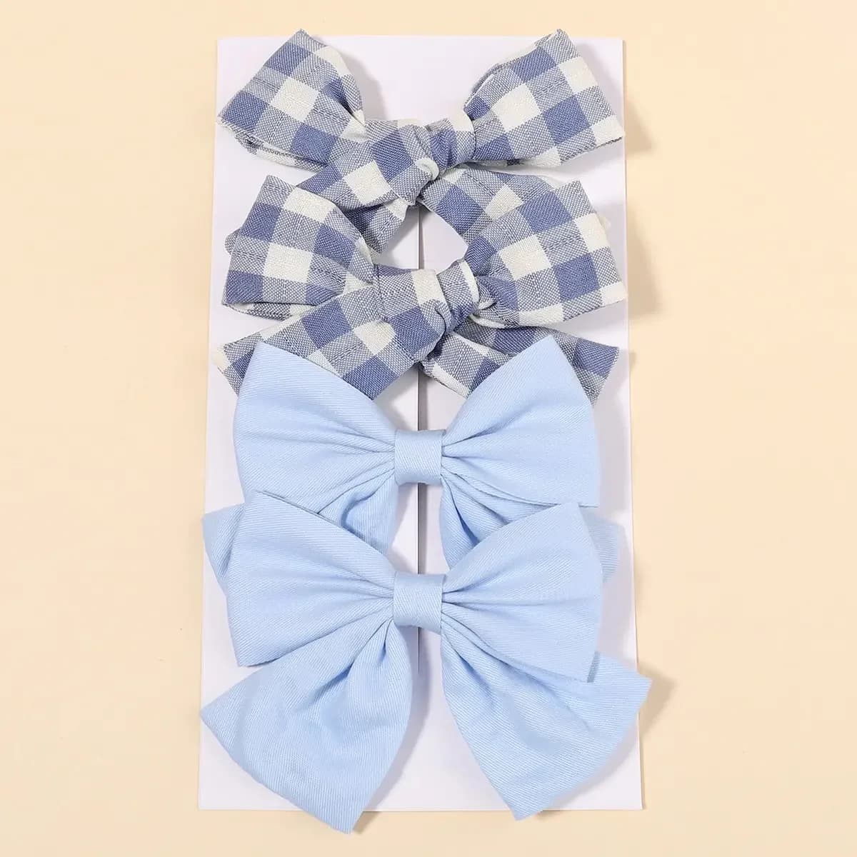 4 pcs/set Cute Plaid Arco Baby Hair Grips Children Node Solid Hair Blue Rainbow Barrettes Hairgrips Hair Accessories
