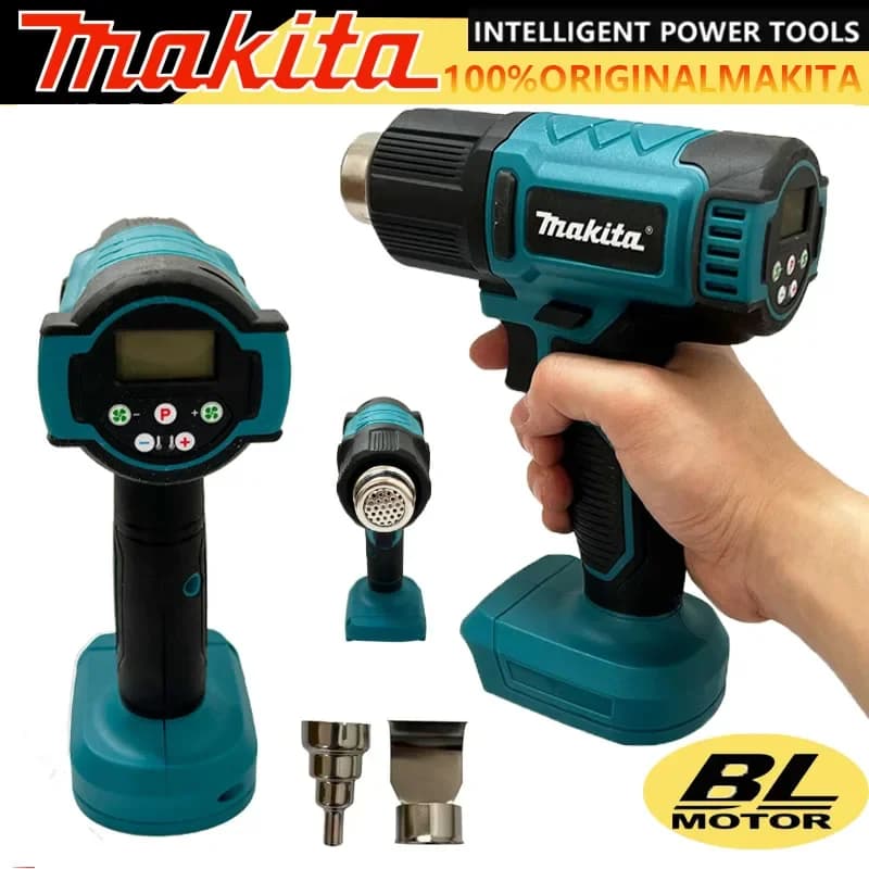 Makita Pistola di Calore Senza Fili Aria Calda Industriale Palmare Elettrica Regolabile 18V Batteria Ad Alta Temperatura per Artigianato Fai da Te e Automo