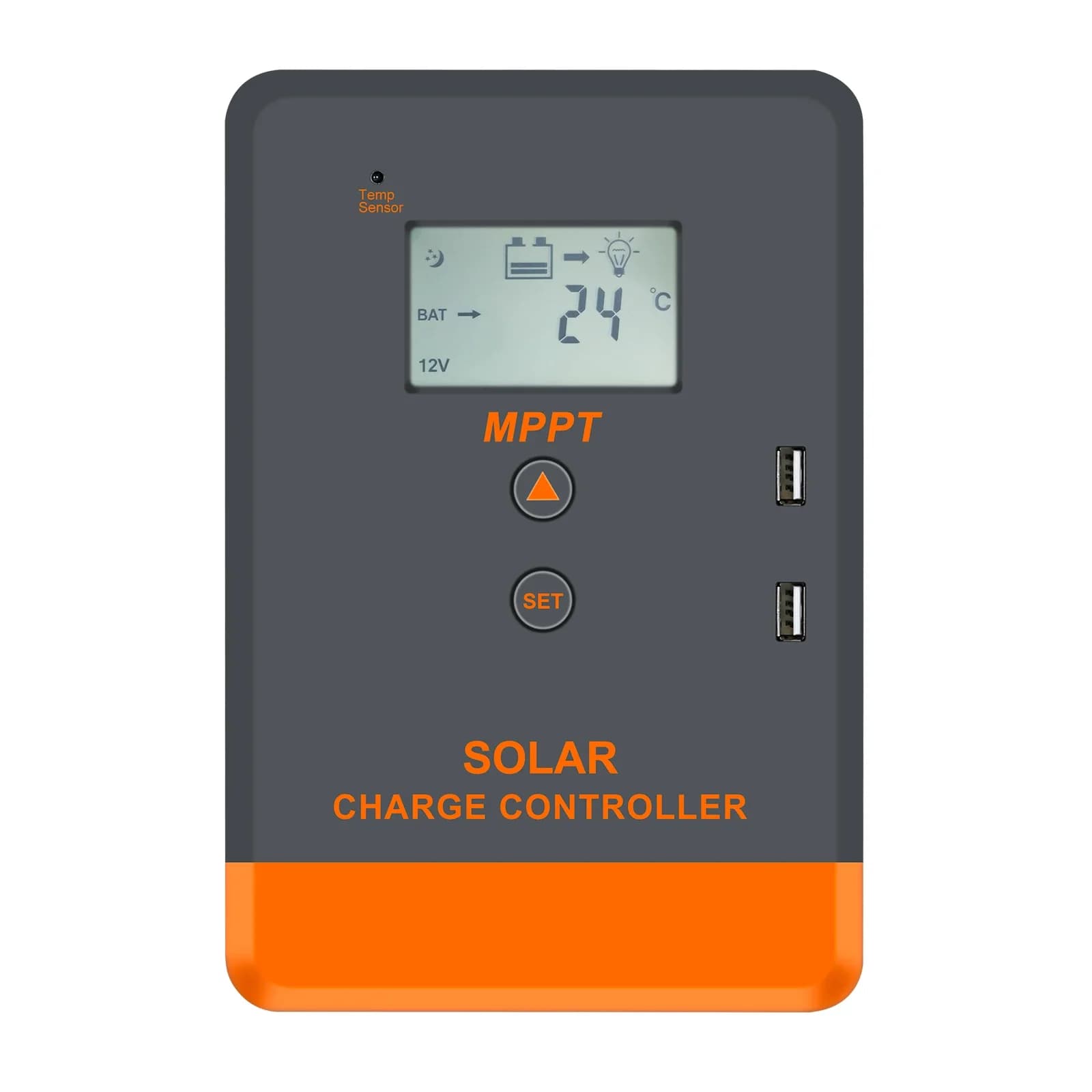 Regolatore di Carica Solare Automatico 12V/24V con Modalità di Controllo Carico Multiple per Pannelli Solari Fotovoltaici