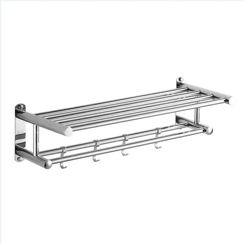 Portasciugamani da 40/50/60 cm con ganci mobili Portasciugamani da cucina per bagno in acciaio Portasciugamani da parete per accessori per hotel domestici