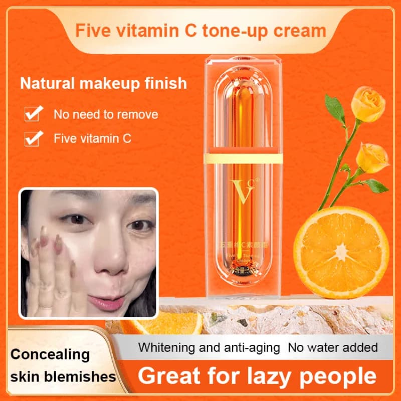 correttore crema isolante Cinque Vitamina C Crema per la pelle delicata Anche il tono della pelle Crema per il viso Crema per la pelle alla vitamina C Schiarente Opaco