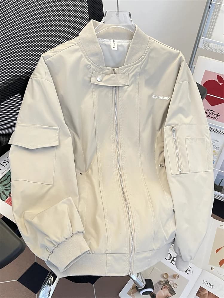 Giacca Baseball Invernale da Uomo Spessa e Calda, Modello Aviatore Oversize, Design Casual di Tendenza per Coppia, Manica Lunga