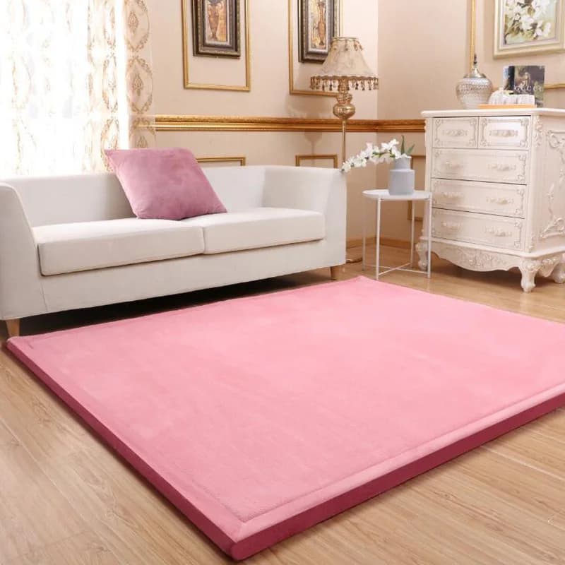Tappetini Tatami in pile corallo Tappeto grande Tappeto per camera da letto addensato Tappetino per bambini Climbed Materasso per la casa Tappeto per soggiorno Tappeti per pavimenti