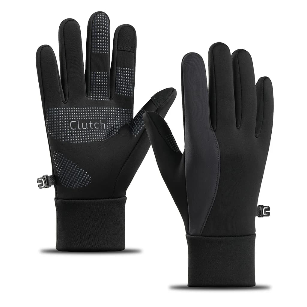 Lightweight Winter Running Gloves Non‑Slip Silicone Palm Touch‑Screen Full Finger Gloves for Jogging Cycling Hiking Skiing