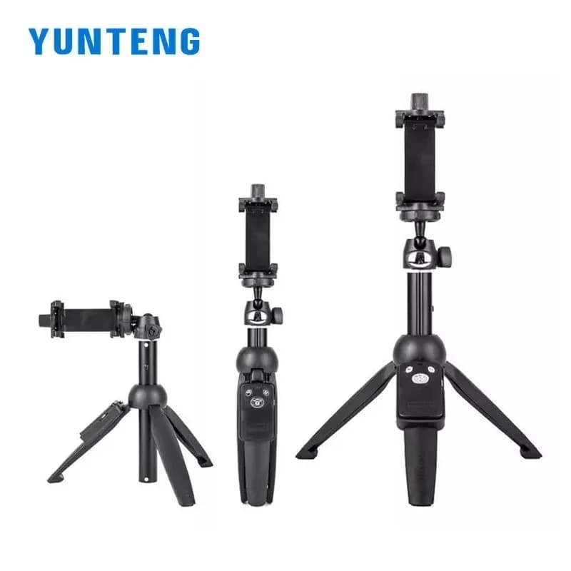YUNTENG YT-9928 Asta Selfie con Treppiede Retrattile Portatile, Supporto per Telefono con Telecomando Bluetooth per Smartphone