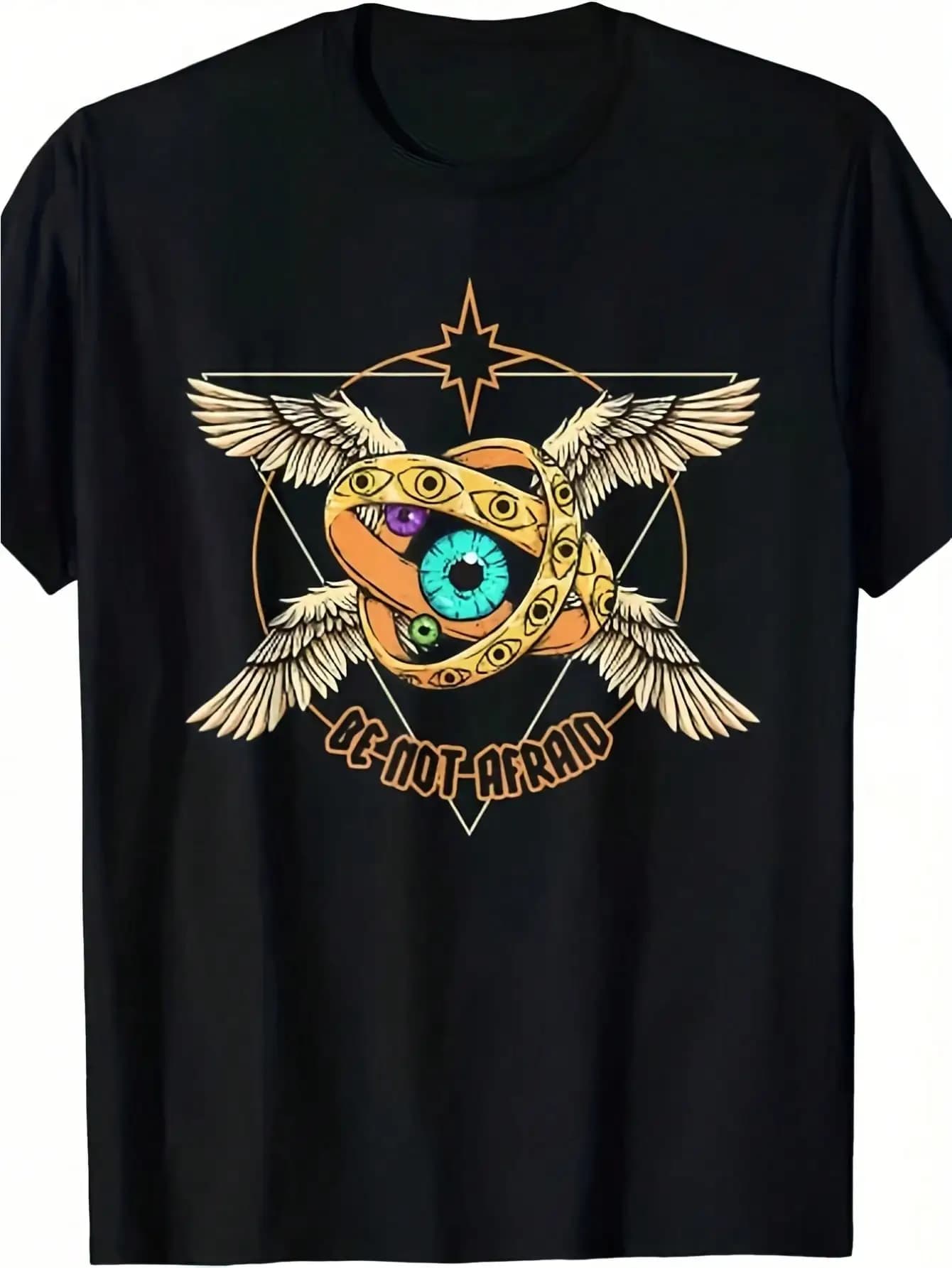 T-shirt da uomo con angeli biblici - Design Seraph Ophanim, S-5XL, maglietta sportiva casual per tutte le stagioni
