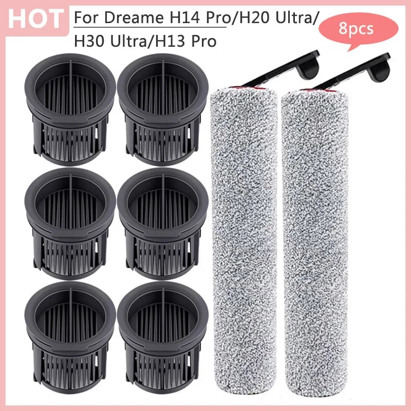 Per Dreame H14 Pro H20 Ultra H30 Ultra H13Pro Pezzi di ricambio Lavaggio pavimenti Robot Aspirapolvere Spazzola Scrub Filtro Hepa Accessori