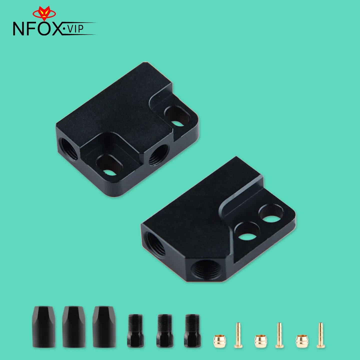 NFOX tricycle three-way dual disc brake one-to-two converter, oil disc, single-wheel dual caliper, sub-pump, oil pipe accessorie