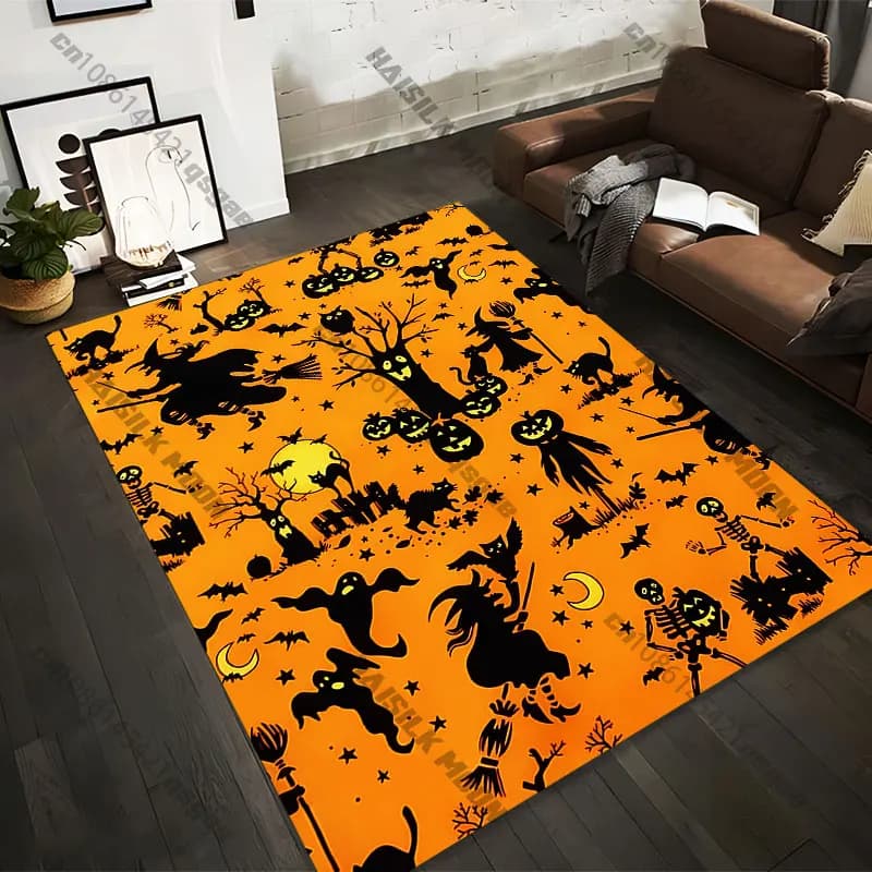 21 Sizes Halloween spooky festive illustrations Printed Area Rugs for Adult Yoga Mats Living Room Decor Personalized mat