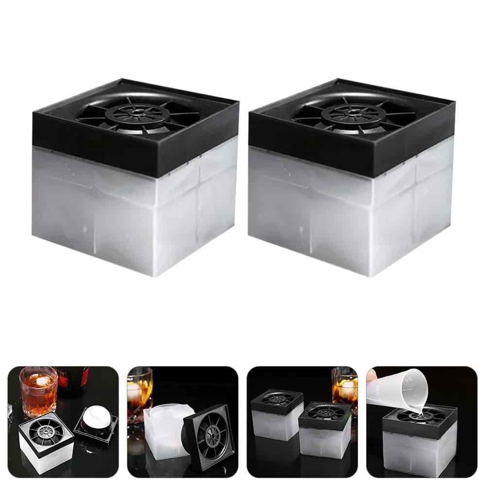 2 Stampi per Sfere di Ghiaccio Premium, Stampi Rotondi per Bar, Hotel, Strumenti per Preparazione di Whisky e Cocktail Fai-da-Te, Accessori da Cucina