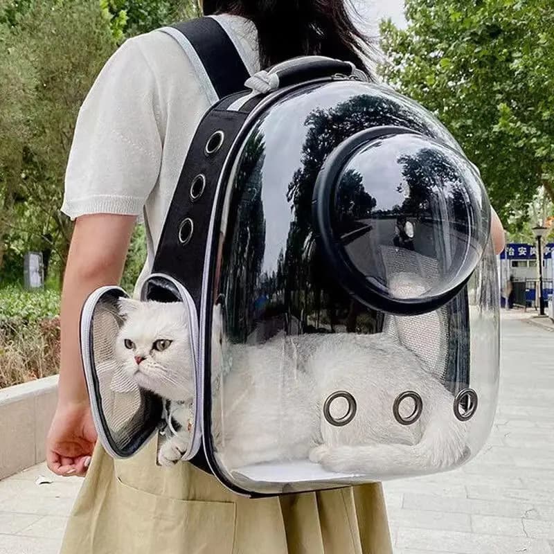Pet Carrier Backpack Transparent Space Capsule Breathable Portable Travel Transport Bag for Cats Small Dogs Outdoor Walking Trip