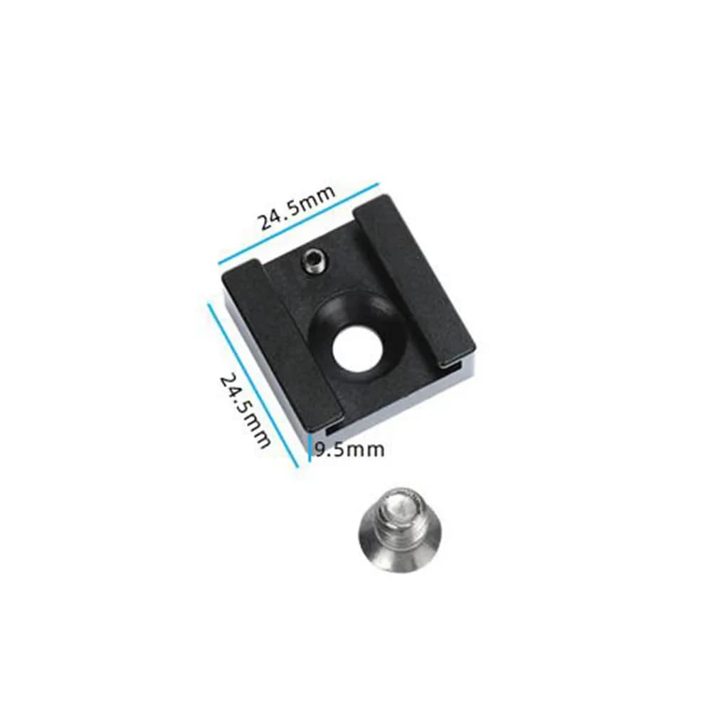 2 Pieces Cold Shoe Flash Support Aluminum Alloy Resistant for Stativo Light, Tripod, Photo Rig, LED Monitor, Microphone