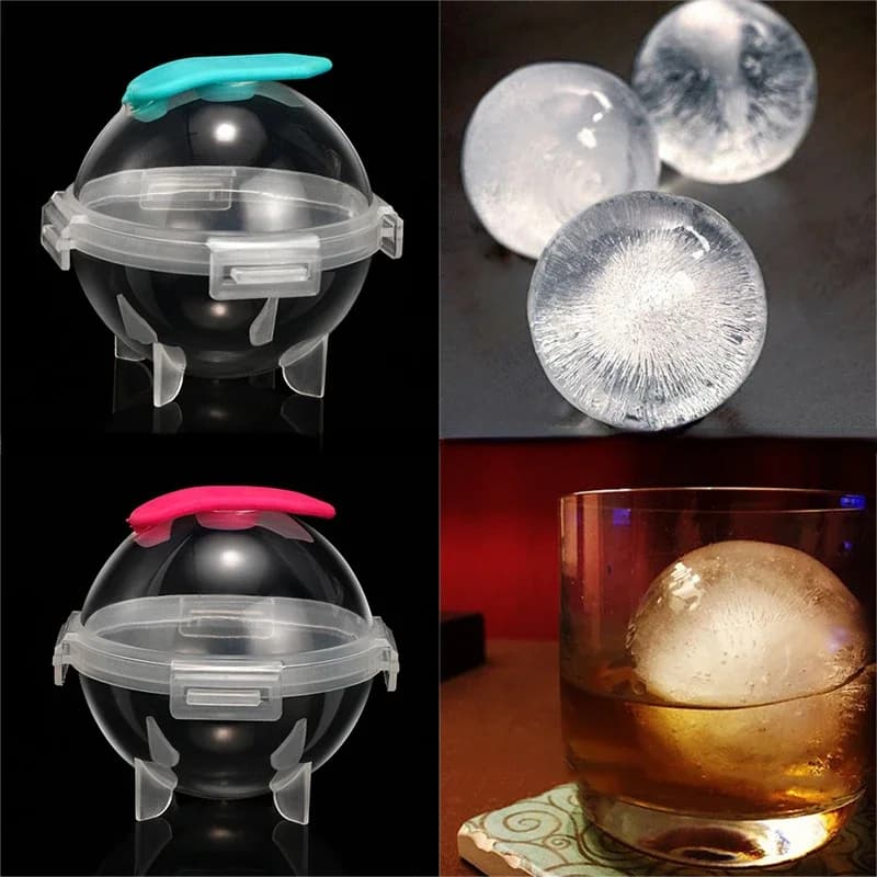 4.5 ~ 5 centimetri Grande Sfera Rotonda Stampo Per Ghiaccio PP Whisky Ice Cube Maker Stampo Per Gelatina Congelata Vassoio Per Il Ghiaccio Facile Rilascio Bar Strumenti Accessori Da Cucina