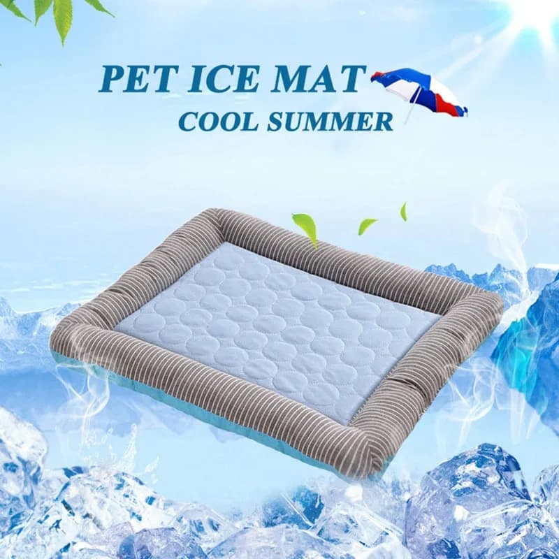 Tappetino Refrigerante per Cani e Gatti, Cuccia Rinfrescante per Cuccioli, Materassino Rinfrescante per Animali Domestici in Seta Ghiacciata, Morbido per Dormire in Estate, Rosa Blu Traspirante
