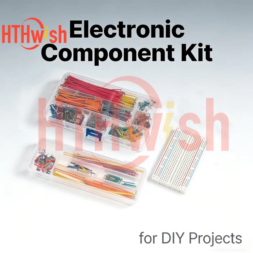 Breadboard a 400 Fori + 140/840 Cavi Jumper Multicolore per Kit Robotico Principiante, Esperimenti Elettronici/Fai da Te
