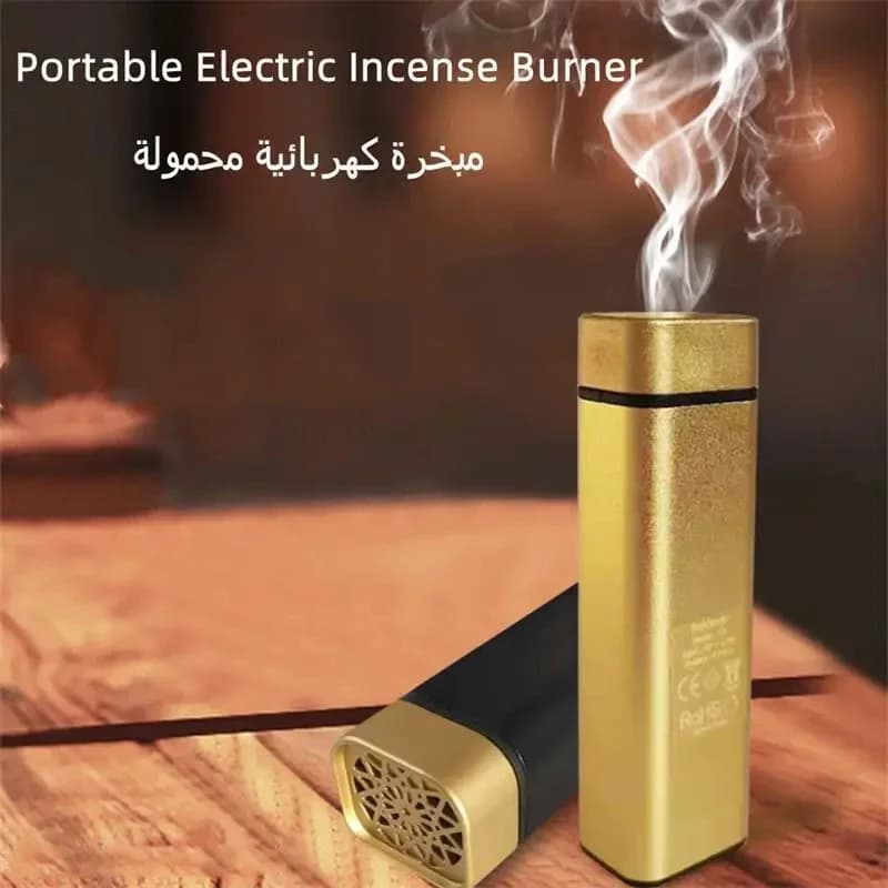 NUOVO Bruciatore di Incenso USB Ricaricabile, Diffusore di Aromi Elettrico Portatile, Mini Porta Incenso Arabo, Decorazione per la Casa Musulmana