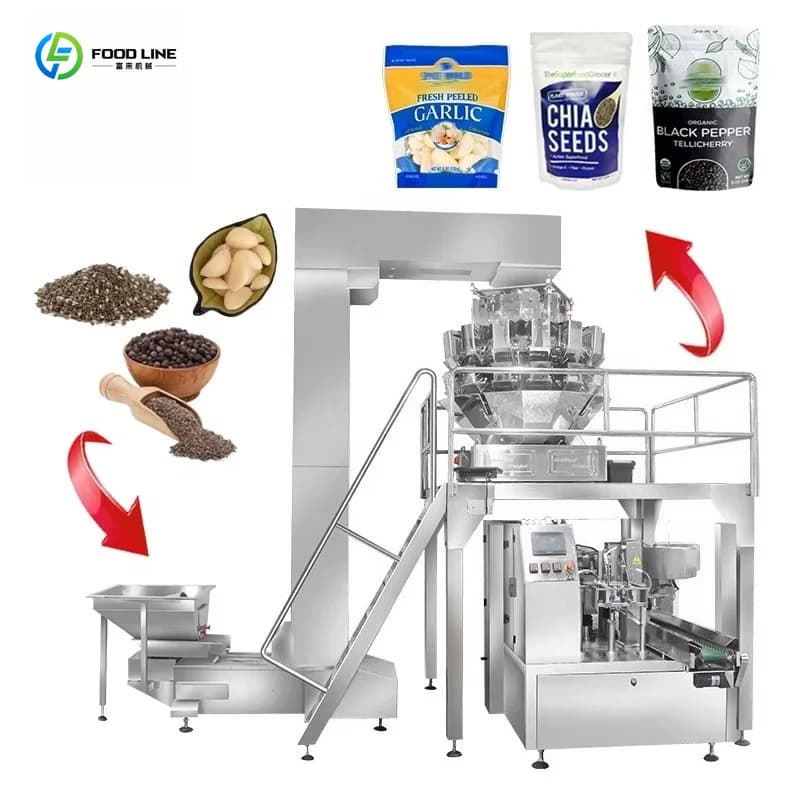 Customized Professional Manufacturer Rotary Granule Sealing Packing Machine For Grain Dried Fruit Sunflower Seed Production Line