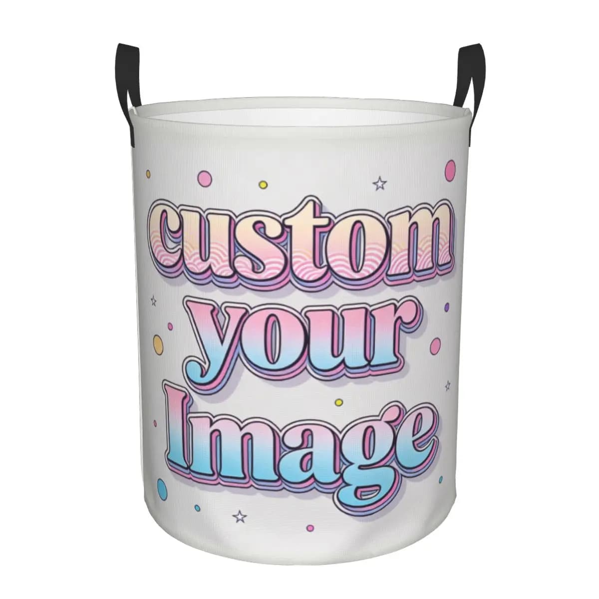 Personalized Wallet Basket with Photo, Logo or Text, Foldable, for Dresses, Toys and Objects Various