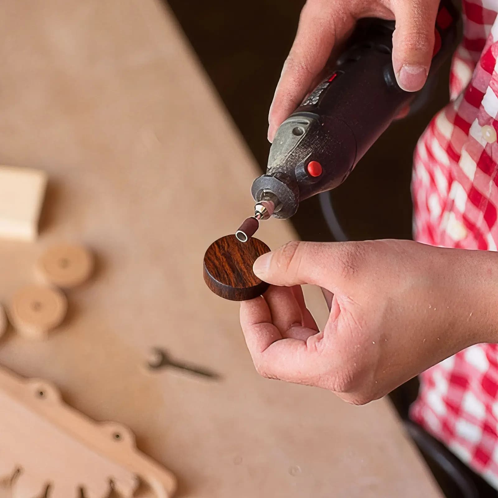 24 Pezzi di Blocchi di Legno Non Finiti per Creazione di Anelli, Superficie Levigata, Ideali per Progetti Artistici in Classe e Fai-da-Te