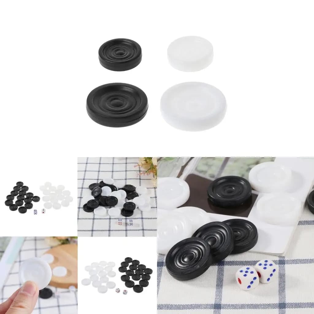 Q39E 30Pcs/set Black and White Western Backgammon Development Kids Ability Child Gift