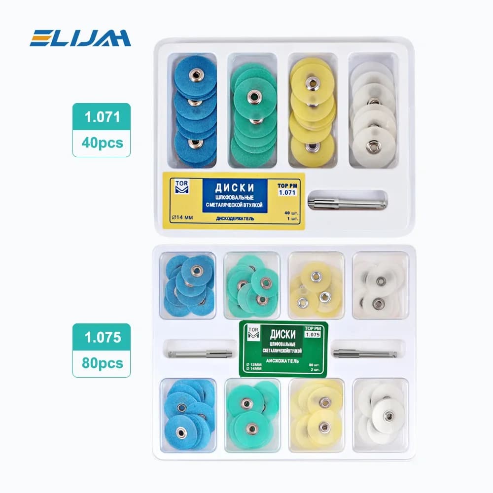 ELIJAH 40/80 Pcs Dental Polishing Discs Lord Reduction Twisting Strips for Polishing Dentale Spindle Set Materials Whitening Tooth
