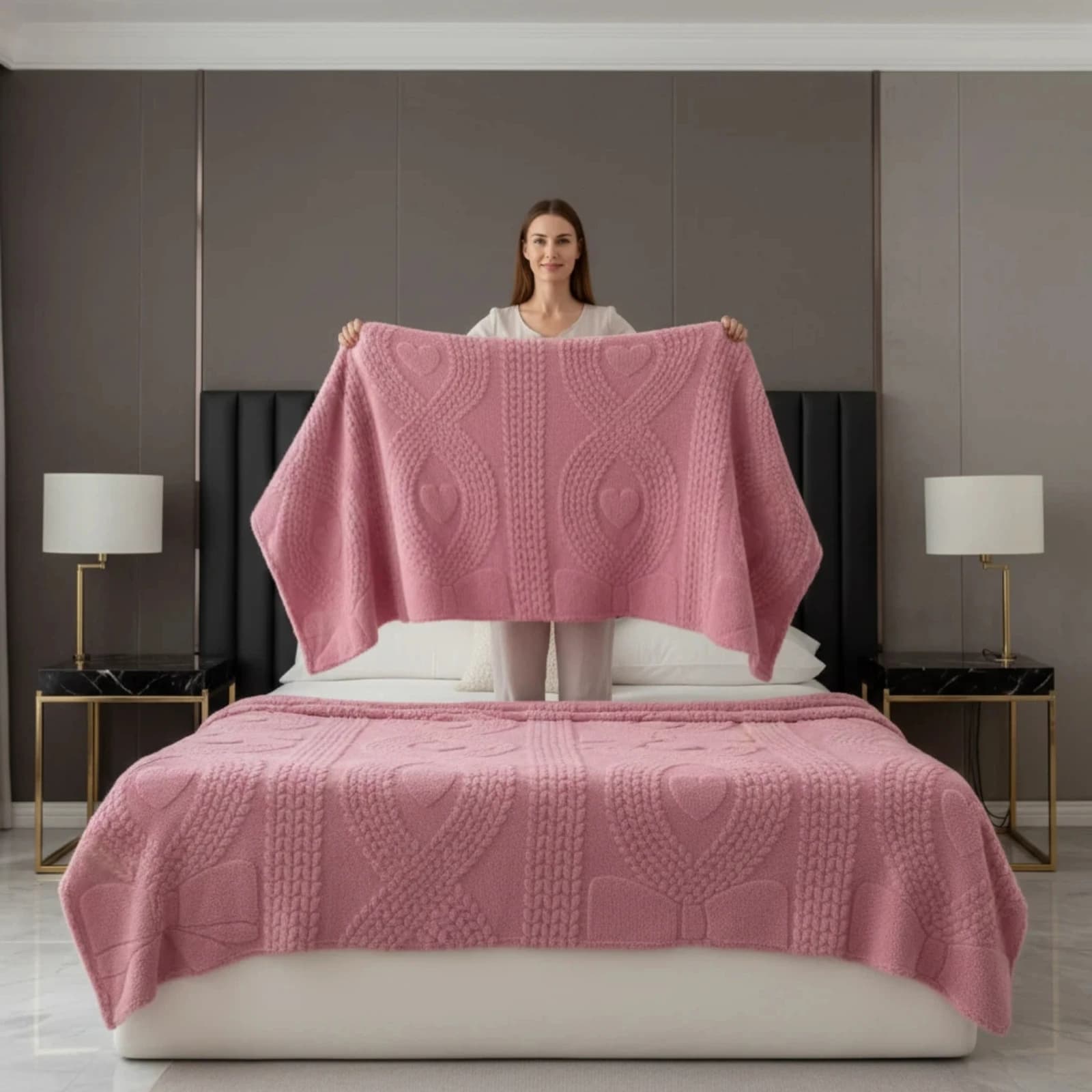 Ultra Soft Blanket Queen Size Cozy Fuzzy Plush Thick Warm for All Season Bedding