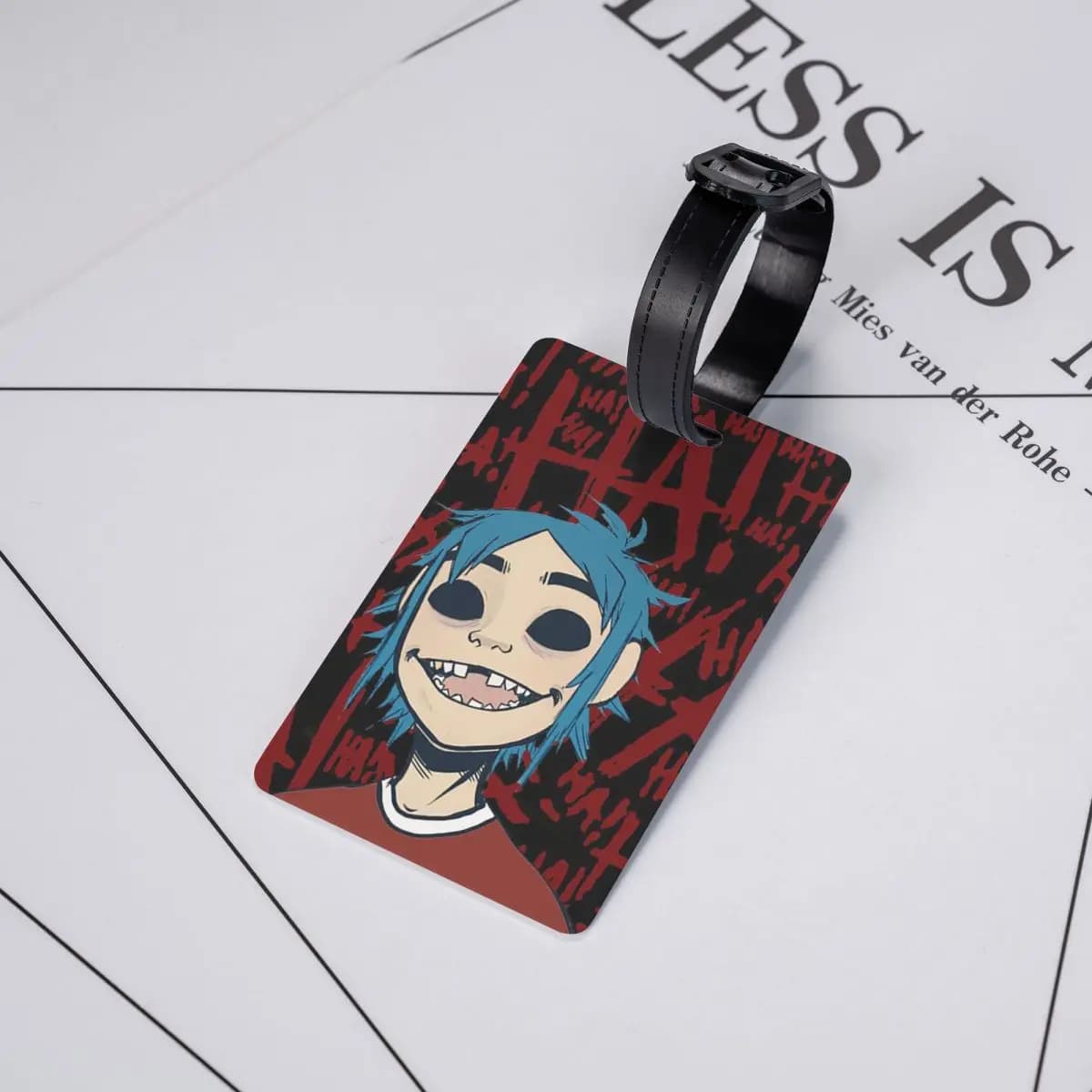 Etichette per bagagli Feel Good Gorillaz Virtual Band, accessori per valigie, etichette per bagagli da viaggio, porta etichette per bagagli, porta ID, nome, indirizzo