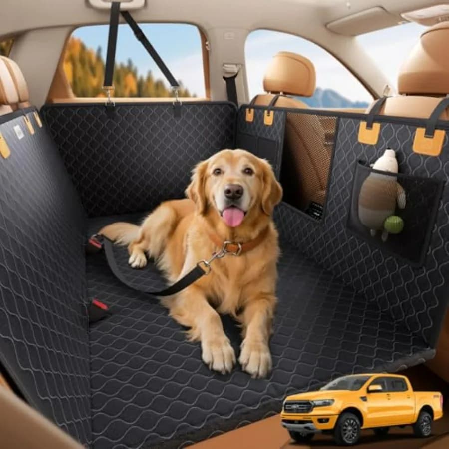 Car Seat Cover for Dogs - Extender Poster Seat Anti-Strap Improved for Dogs, Amaca Waterproof with Auto Rigid Fund