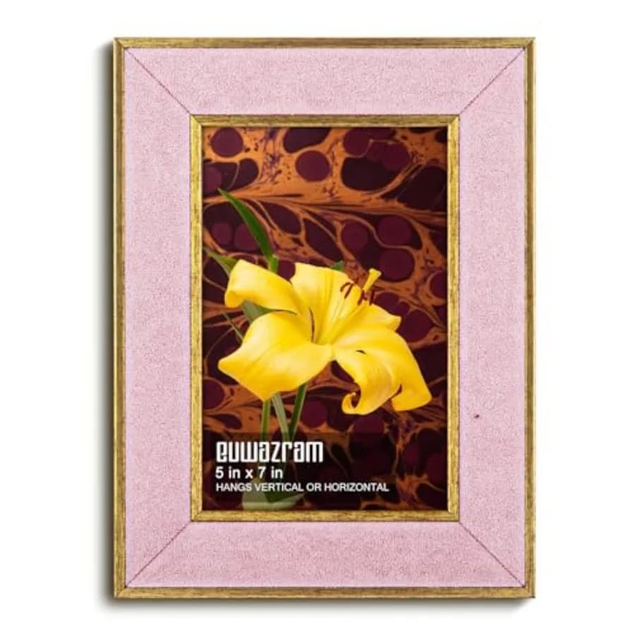 Cornice in camoscio 5x7 - Cornice singola, elegante cornice natalizia 5x7 per poster, cornice 5x7 per opere d'arte, puzzle, foto e immagini cinematografiche
