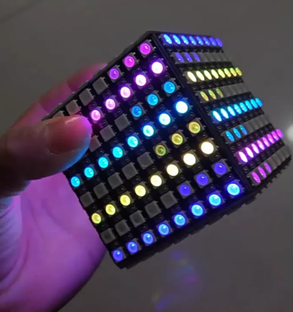 LED matrix module RGB WS2812B 8x8 64Bit Individually directable, Cangiant Color Panel 5050 for STEM Arduino DIY Magic Light Cube