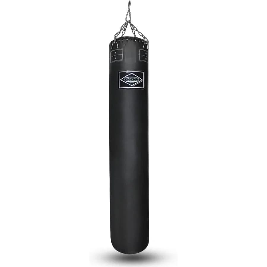Muay Thai filled with 6 feet, 100 pounds, heavy bag to hang for gym workout at home, kickboxing