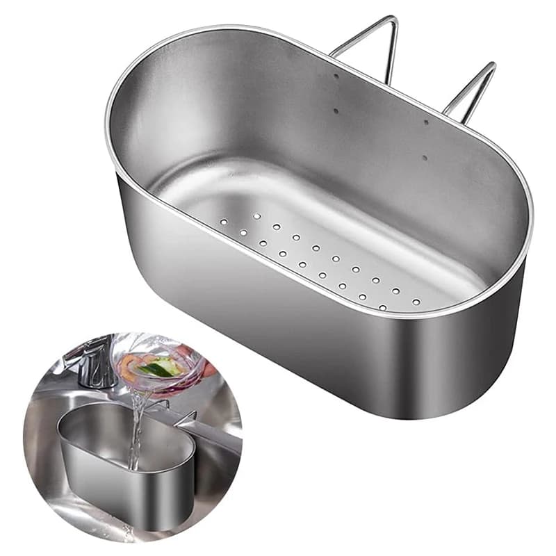Cestello del filtro di scarico del lavello in acciaio inossidabile 304, colino appeso per filtrare i rifiuti della cucina, lavare frutta e verdura