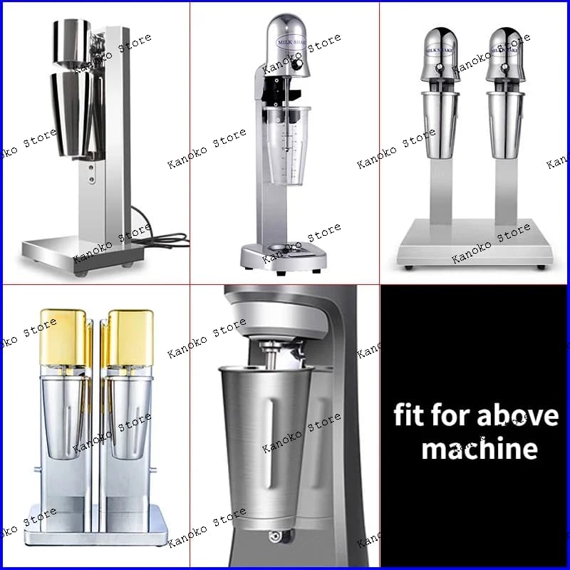 Bicchiere per milkshake in acciaio inossidabile da 700/800 ml per mixer da bar, shaker per cocktail, bicchieri per schiuma di latte, accessori per miscelazione in vetro PC