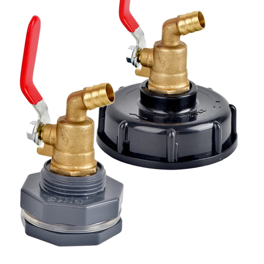 Brass Faucet Adapter for IBC Tank Thread S60X6 10 mm Garden Tube Connect the Faucet 1000 liters tank fitting for IBC tank valve