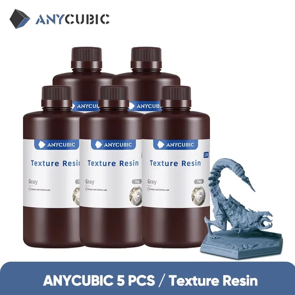 Resina UV ANYCUBIC 405nm per Texture, Resina Fotopolimerica UV Opaca ad Alta Precisione 14K per Stampante 3D Photon Mono 5s Pro