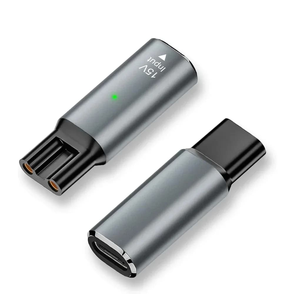 Dual Voltage 15V/5V Type-C Charging Converter Portable USB C Shaver Power Adapter Replacement Connector For Beard Trimmer Razor