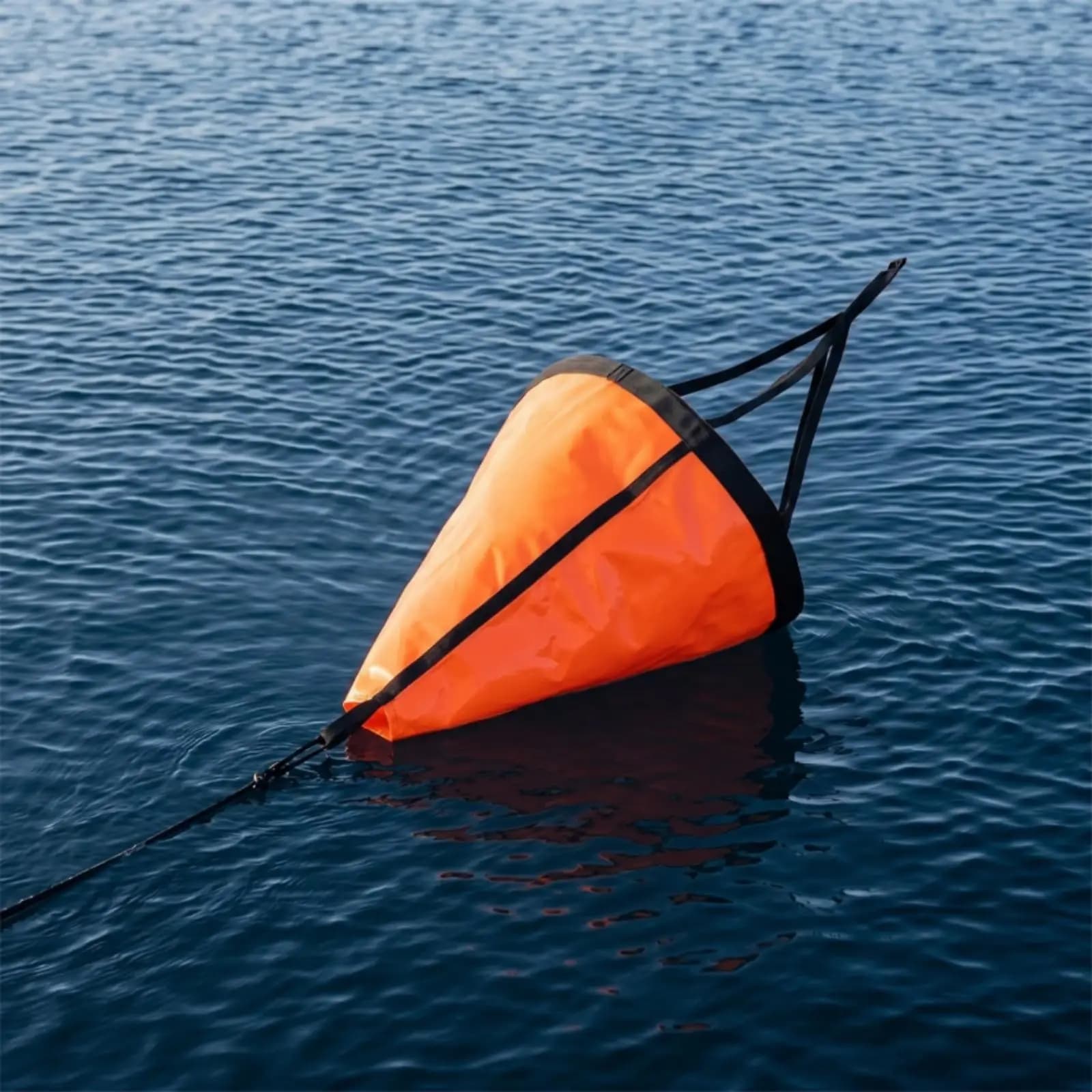 PVC Inflatable Boat Anchor Foldable Drag Sock Floating Sea Anchor for Kayak Small Watercraft Marine Boating Accessory with Rope