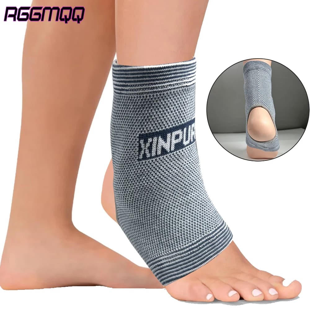 1 paio di supporti per caviglia - Tallone aperto, tessuto lavorato a maglia leggero, elastico e traspirante - Per uomo e donna - Piede destro o sinistro, artrite