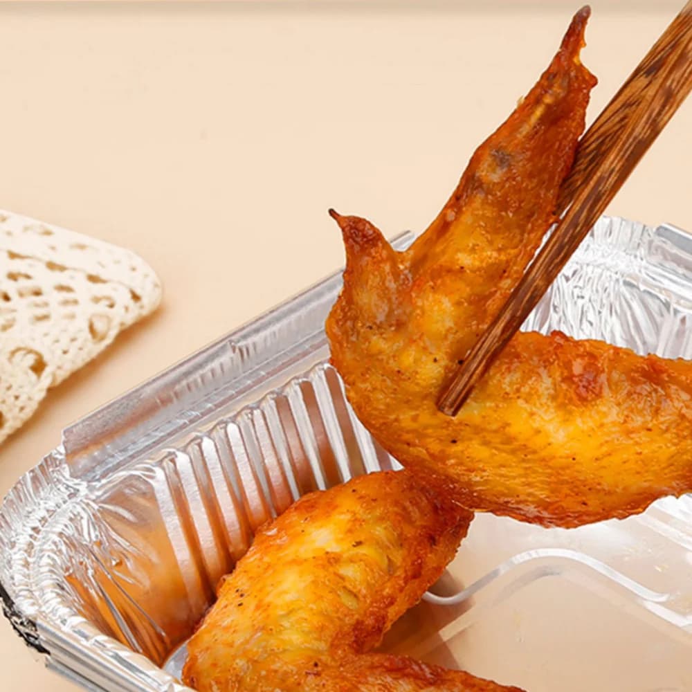 20 CENTIMETRI Friggitrice Ad Aria Foglio di Alluminio Pan Contenitori Per Alimenti A Prova di Olio BBQ Drip Pan Vassoio Quadrato Antiaderente Cucina Strumento di Cottura