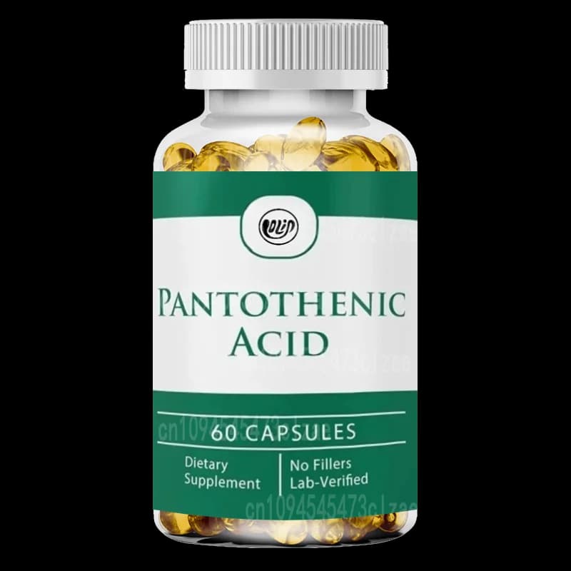 Pure original ingredient Pantothenic acid (60 capsules) Pure, vitamin B5, calcium suplement