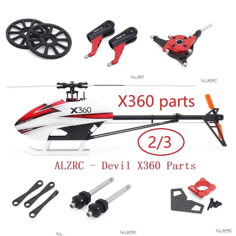 Parti ALZRC Devil X360, cinghia dell'albero principale del braccio di coda del telaio principale compatibile per l'elicottero GAUI X3