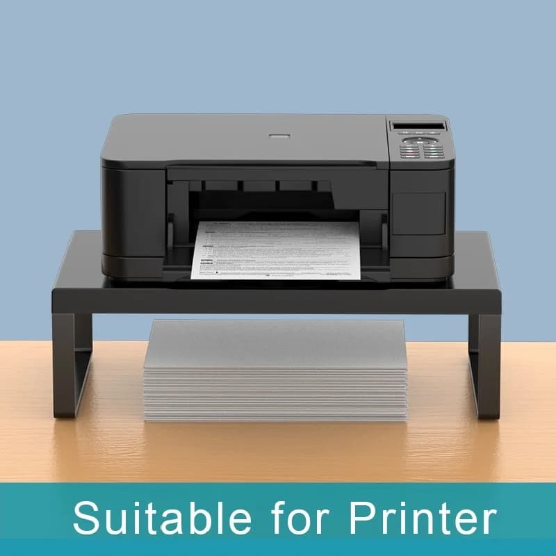 Computer Riser, Office Desk Heightening Accessory, Horizontal Board, Iron Frame With Anti-Slip Pads, Easy To Assemble