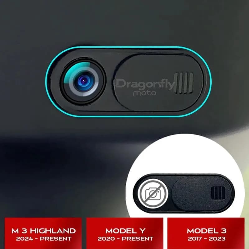 Car Camera Cover for Tesla Model 3 Y 2024 Webcam Slide Blocker Privacy protection 1 / 5 pieces compatible with tablet PC Laptop iPad