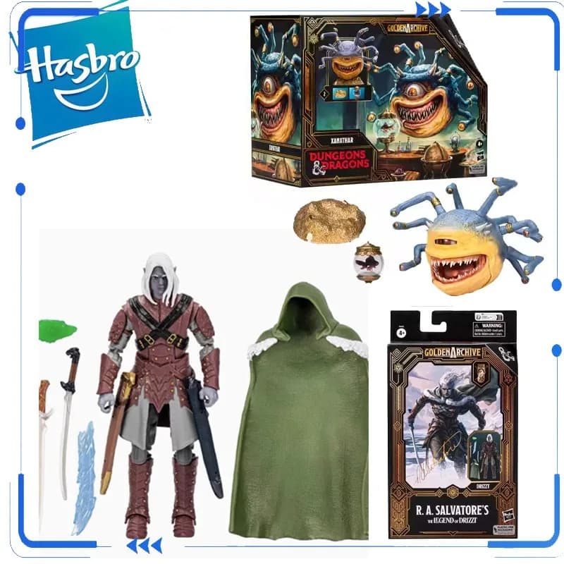 Autentica Action Figure Collezionabile Hasbro Dungeons & Dragons Drizzt Do'Urden Beholder da 6 Pollici (Edizione Limitata) Giocattolo Modello Regalo