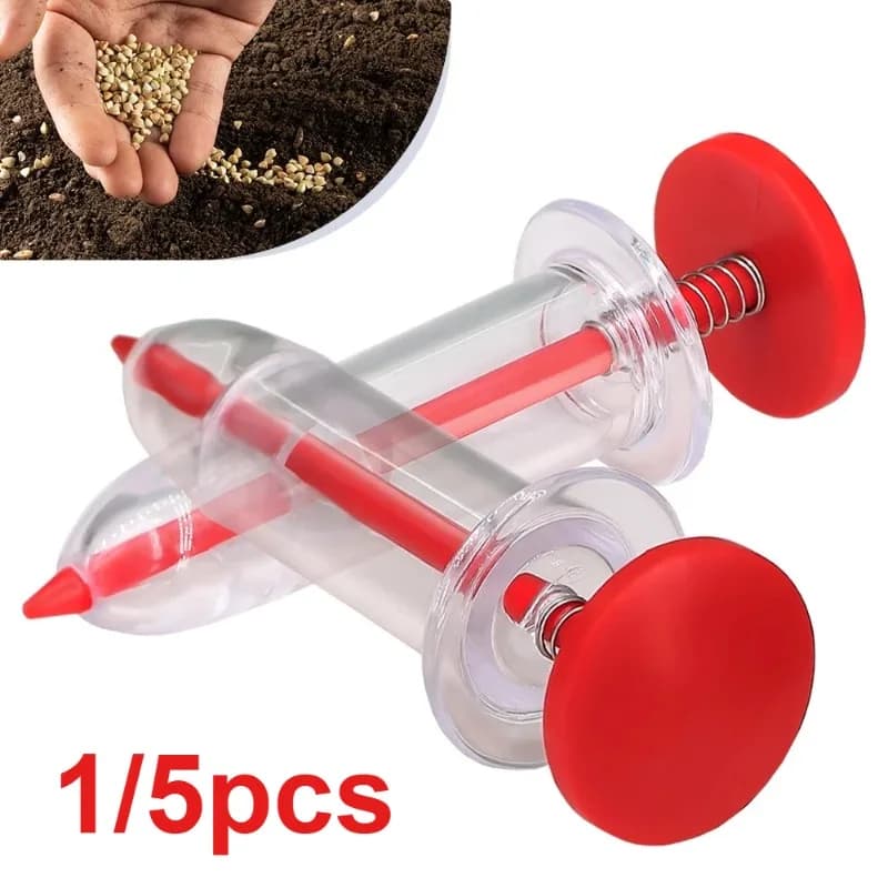 1pc/5pcs Injection Planter Seed Sowing Dispenser Manual Handheld Planter Mini Hand Spreader Garden Sowing and Fertilizing Tool